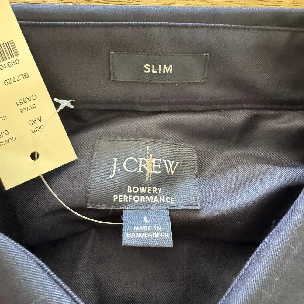 J. Crew Slim Fit Bowery Performance Button Down Shirt - Size L